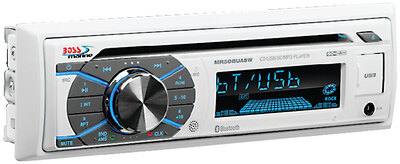 SINGLE DIN CD/USB/SD, MP3, WMA, FM/AM PLAYER/BLUETOOTH (BOSS AUDIO SYSTEMS) White